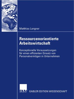 cover image of Ressourcenorientierte Arbeitswirtschaft